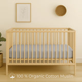 Stone Organic Muslin Cotton Crib Sheet