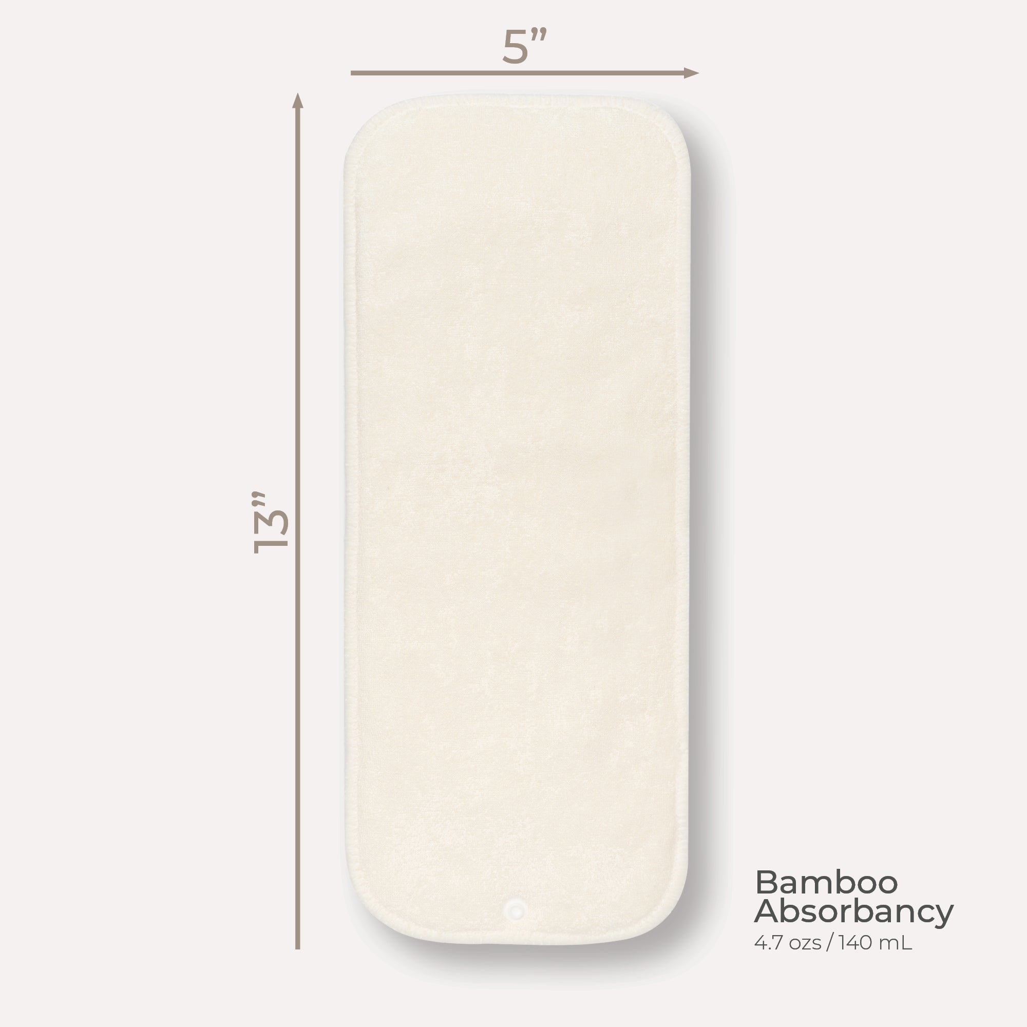 7 Pack Bamboo Inserts with Button Snaps