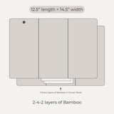 2-4-2 Bamboo Prefold Insert 7 Pack with Snaps