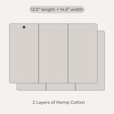 2 Layer Hemp Prefold 2 Pack with Snaps