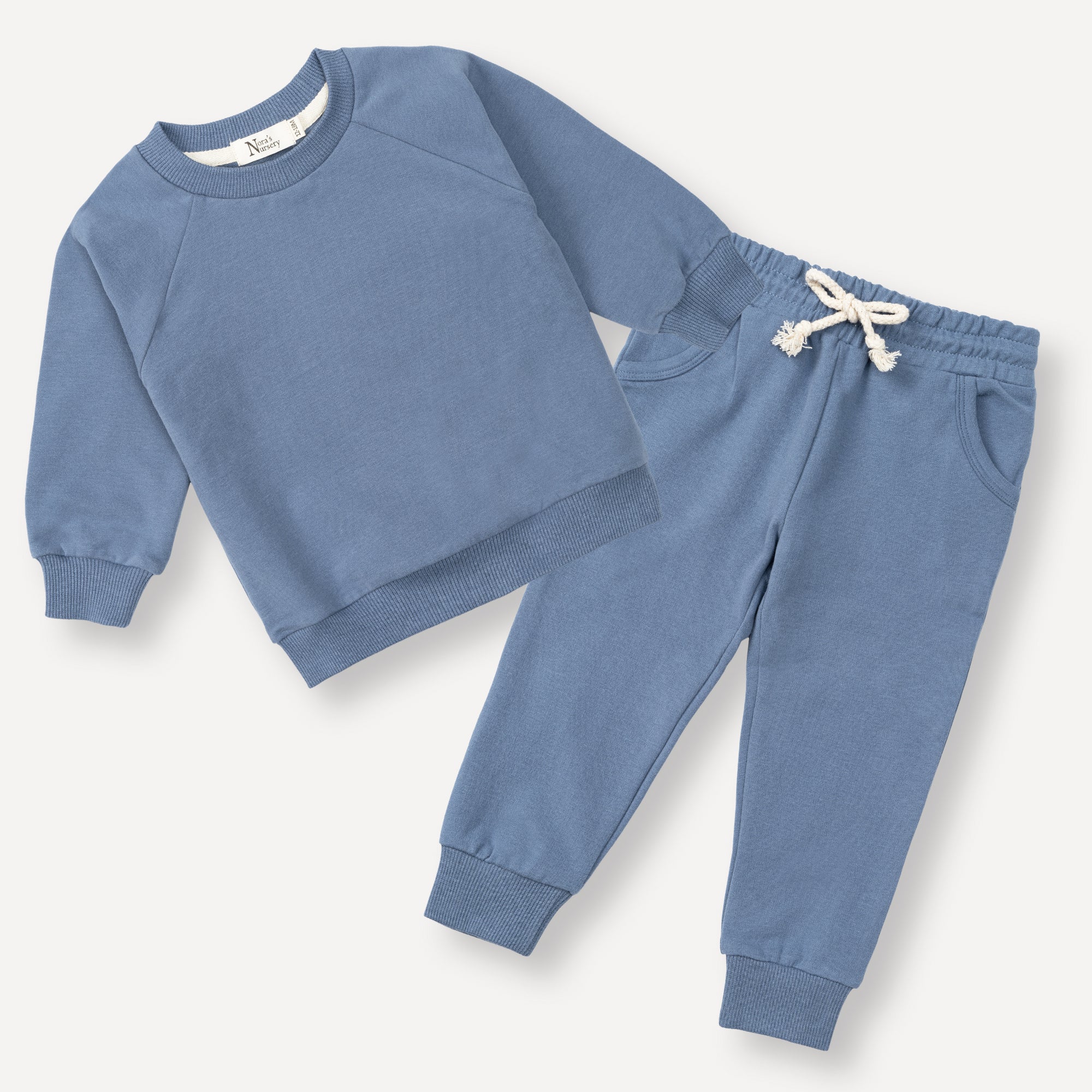 baby jogger pants Blue Baby & Toddler Cotton Jogger Set: Comfort and Style – Nora's Nursery