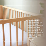 Stone Organic Muslin Cotton Crib Sheet