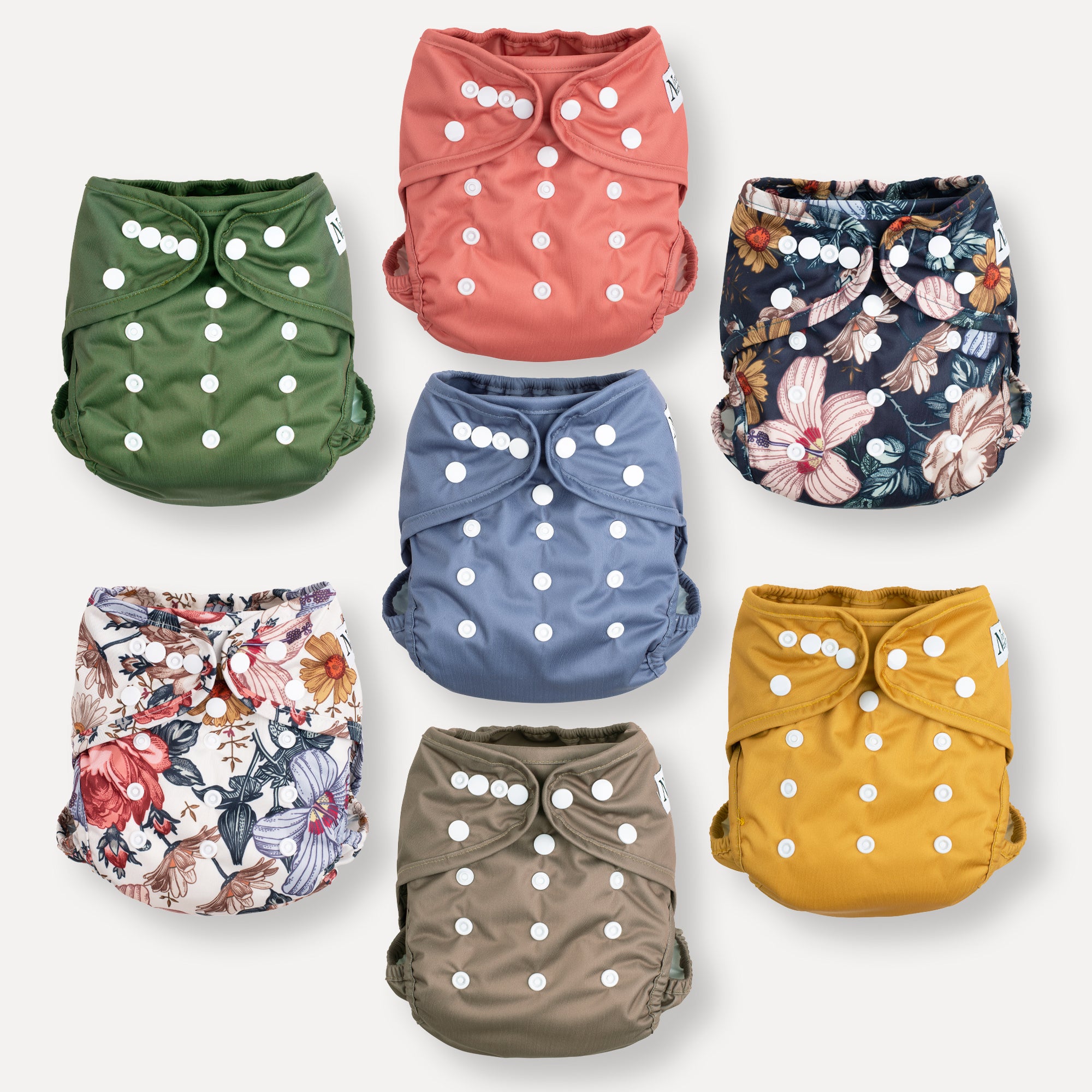 Harlow 7 Pack Cloth Diaper Covers with Wet Bag – Nora's Nursery