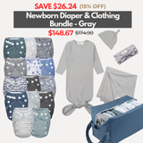 Newborn Diaper & Clothing Bundle Gray