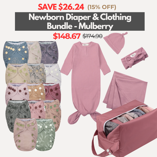 Newborn Diaper & Clothing Bundle Mulberry