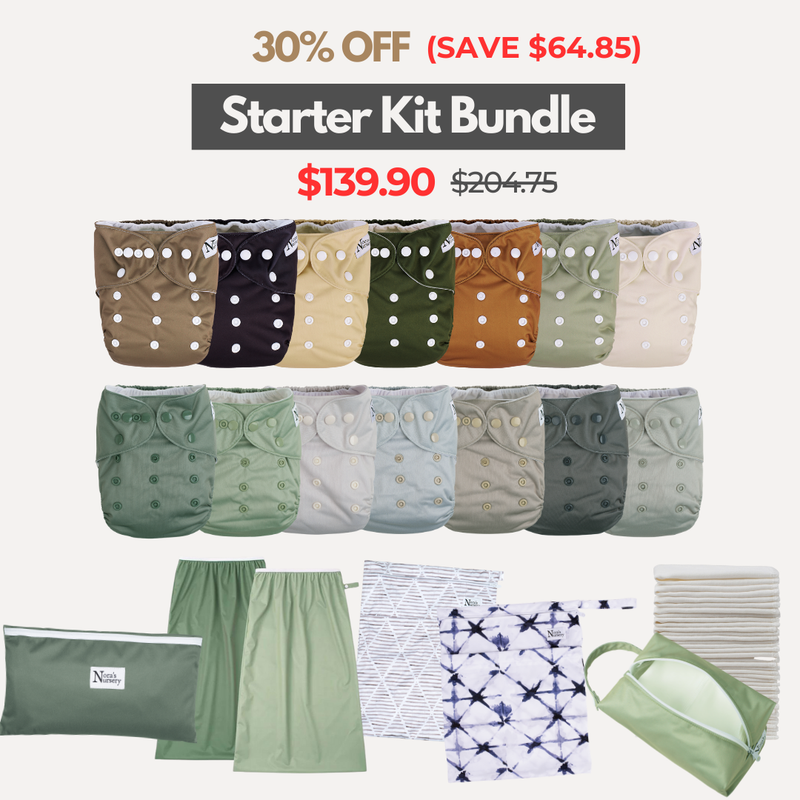 Cloth Diaper Starter Kit - Green