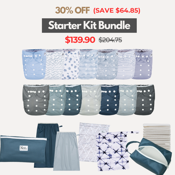 Cloth Diaper Starter Kit - Blue