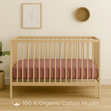 Rose Organic Muslin Cotton Crib Sheet