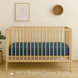 Sea Organic Muslin Cotton Crib Sheet