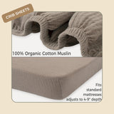 Fawn Organic Muslin Cotton Crib Sheet