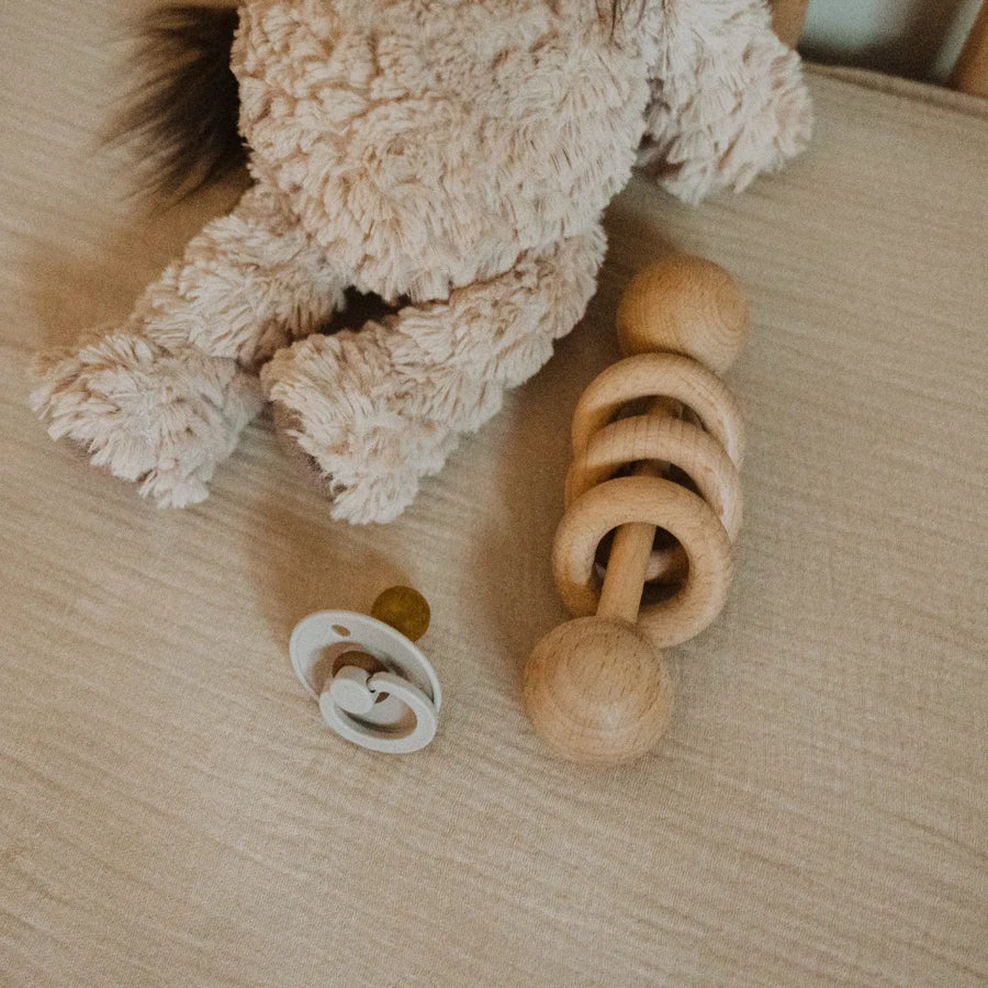 Latte Organic Muslin Cotton Crib Sheet