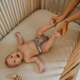 Latte Organic Muslin Cotton Crib Sheet