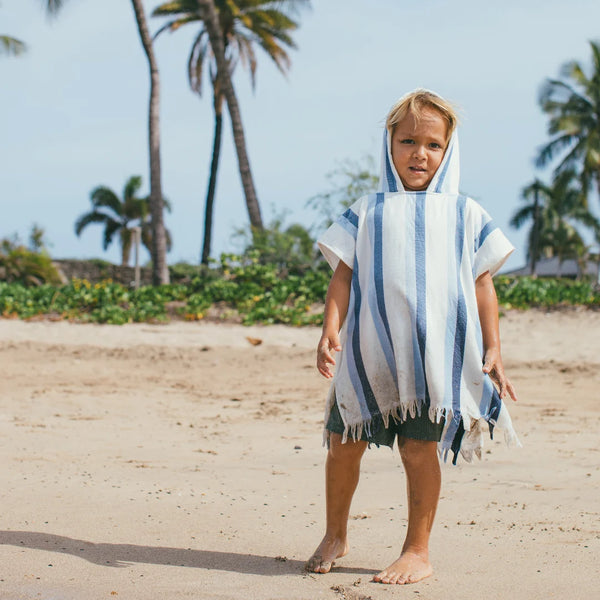Cotton Hooded Beach Towel Marine – Nora's Nursery