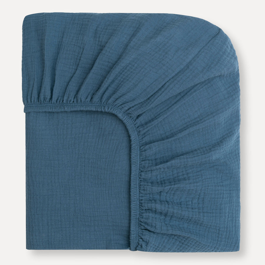 Sea Organic Muslin Cotton Crib Sheet