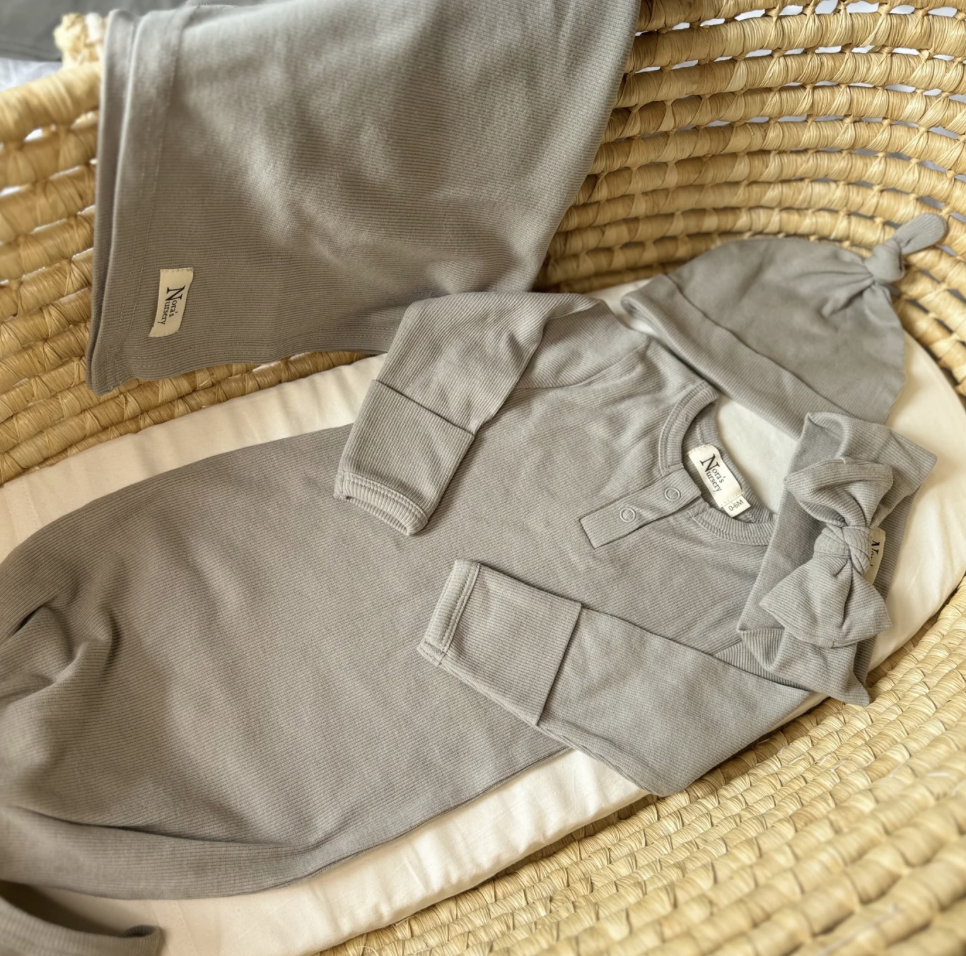 Newborn Diaper & Clothing Bundle Gray