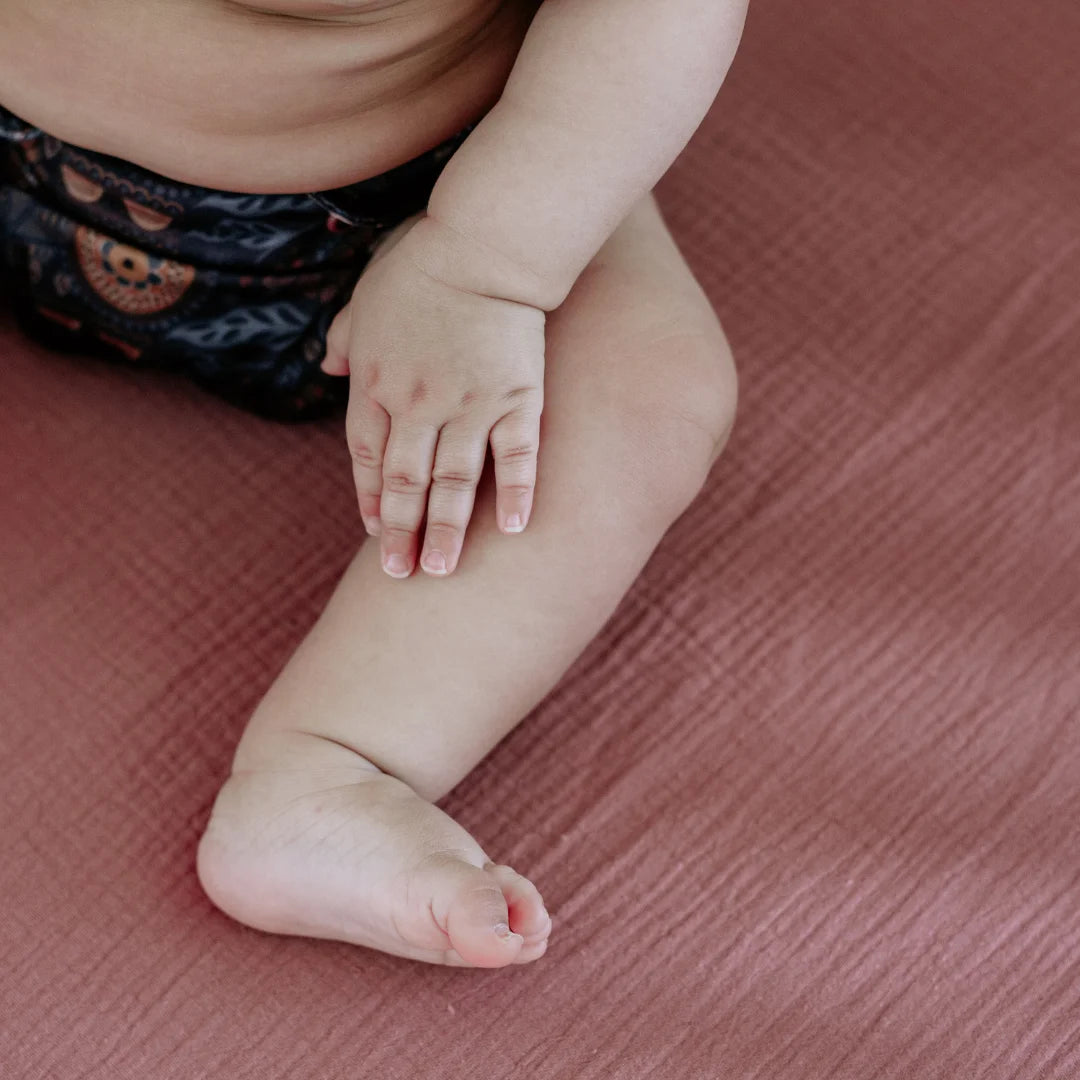 Rose Organic Muslin Cotton Crib Sheet