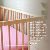 Rose Organic Muslin Cotton Crib Sheet