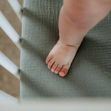 Sage Organic Muslin Cotton Crib Sheet