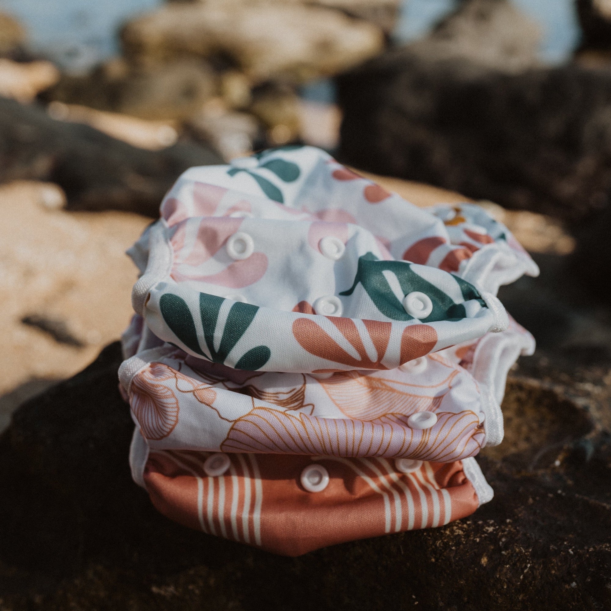 Tropical Hamptons Reusable Swim Diapers 3 Pack with Wet Bag – Nora's ...