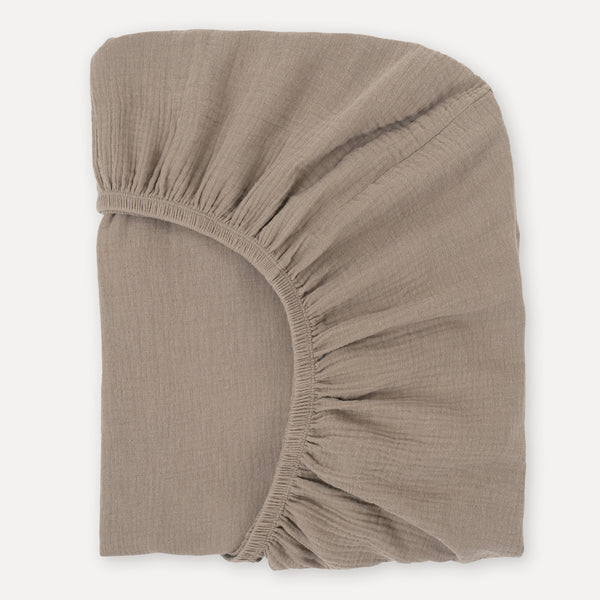 Fawn Organic Muslin Cotton Crib Sheet