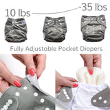 Nora's Nursery Gingham single cloth diaper