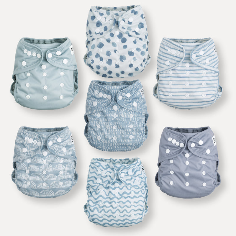 Something Blue Diaper Covers 7 Pack With Wet Bag Nora s Nursery something-blue-diaper-covers-7-pack-with-wet-bag-nora-s-nursery