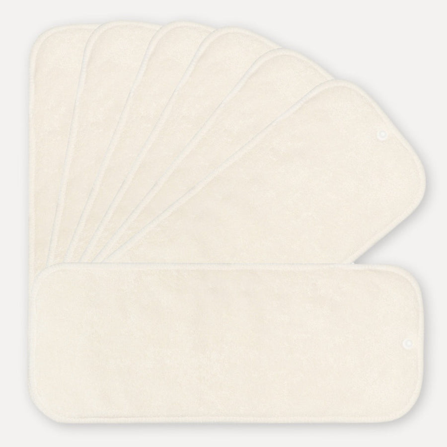 7 Pack Bamboo Inserts with Button Snaps