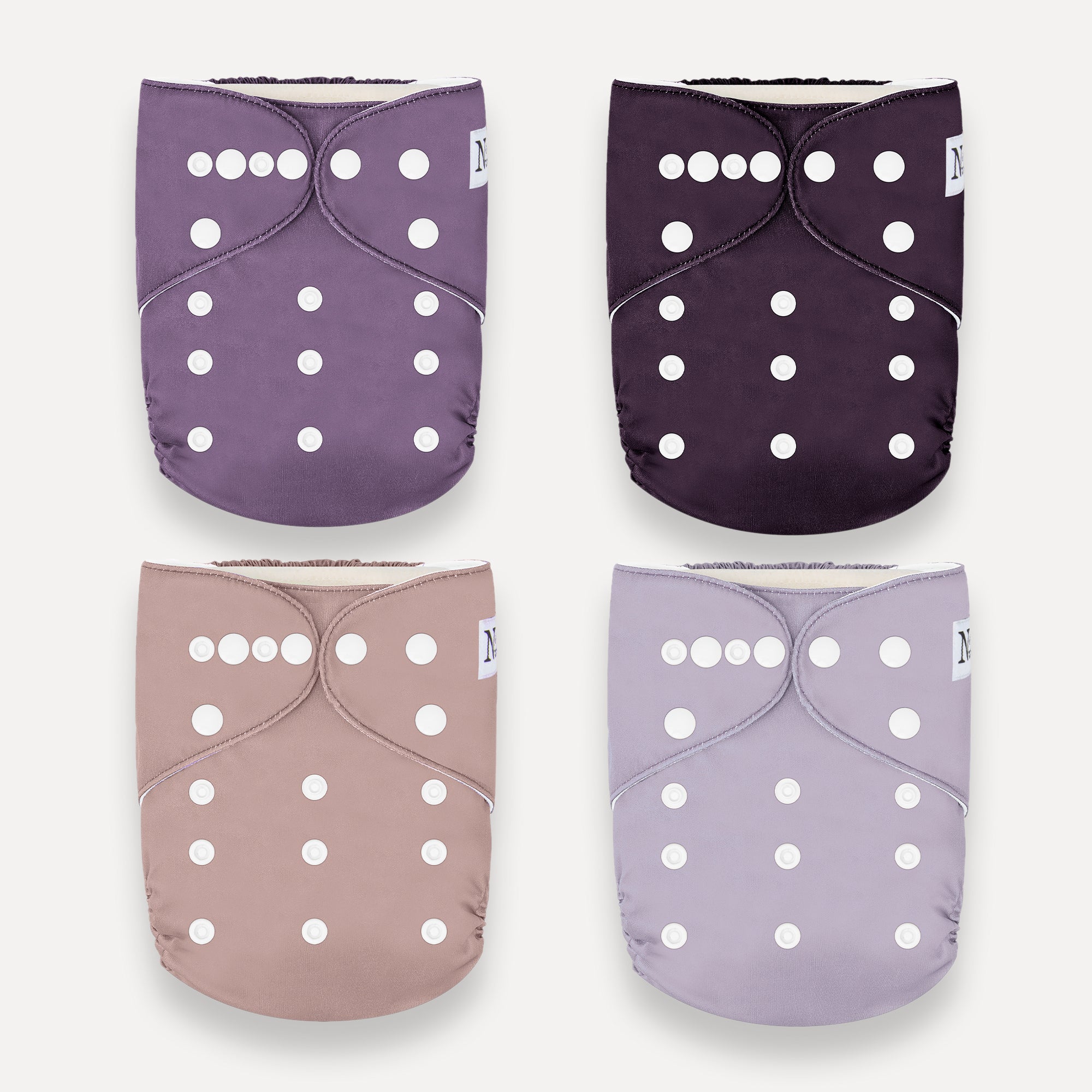 Amethyst 4 Pack of Reusable Pocket Diapers – Nora's Nursery